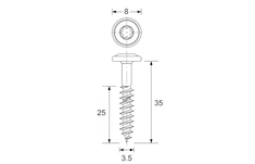 Fassadenschraube V2A 4,0 x 25 mm