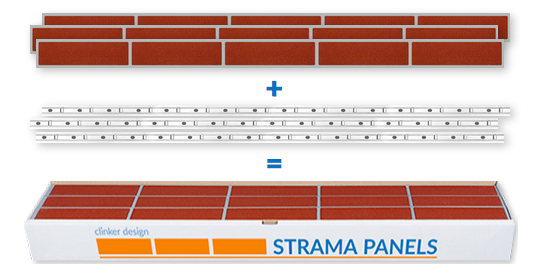 StramaBrick Verpackung mit Unterkonstruktion inklusive